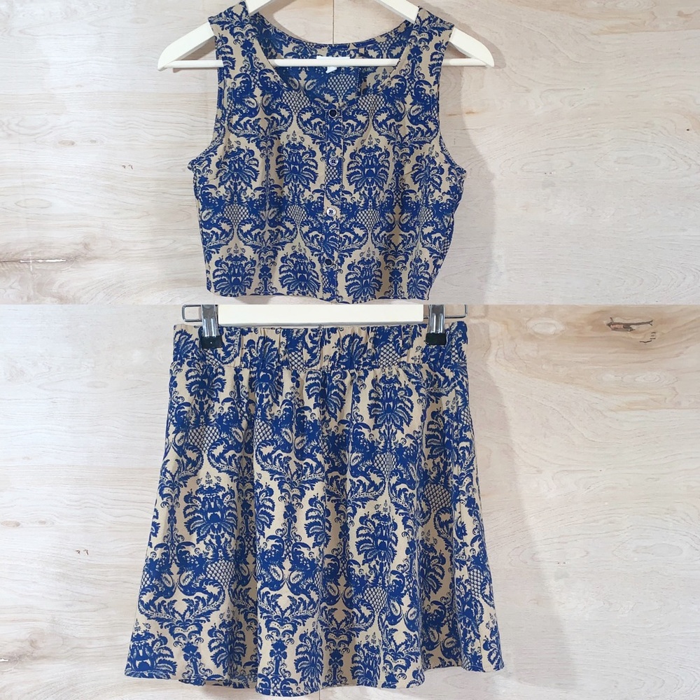 Mine | 2 Piece Crop Top and Skirt Set